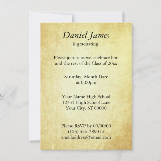 Invitation Annonce sur papier document (Devant)