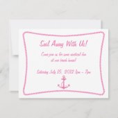 Invitation Annonces Ancres roses (Dos)