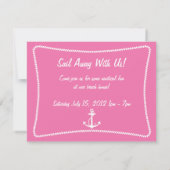 Invitation Annonces Ancres roses (Dos)