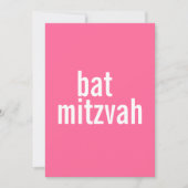Invitation Annonces bat mitzvah {Pink} (Devant)