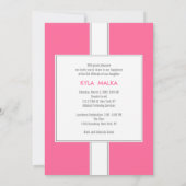 Invitation Annonces bat mitzvah {Pink} (Dos)