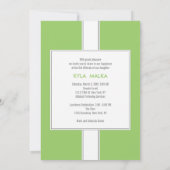 Invitation Annonces bat mitzvah {Vert clair} (Dos)