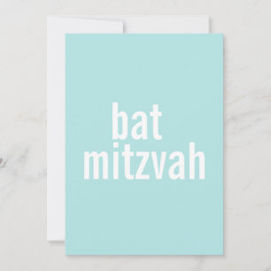 Invitation Annonces de bat mitzvah {Turquoise léger}