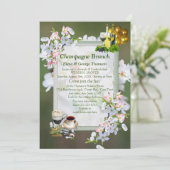 Invitation Annonces de Brunch Cherry Blossom (Debout devant)