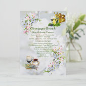 Invitation Annonces de Brunch Cherry Blossom (Debout devant)