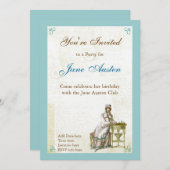 Invitation Annonces de coutume de Jane Austen (Devant / Derrière)