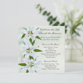 Invitation Annonces de décès White Lily (Debout devant)