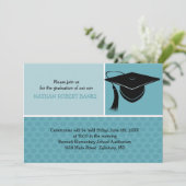 Invitation Annonces de diplôme pour enfants (pour un garçon) (Debout devant)