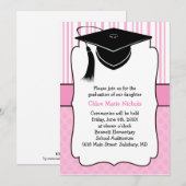 Invitation Annonces de diplôme pour enfants (pour une fille) (Devant / Derrière)