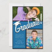 Invitation Annonces de diplômes amusants et uniques (Dos)