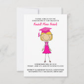 Invitation Annonces de diplômés de l'école primaire (Devant)