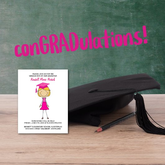 Invitation Annonces de diplômés de l'école primaire