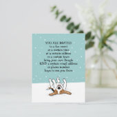 Invitation Annonces de fête Beagle de vacances d'hiver (Debout devant)
