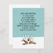 Invitation Annonces de fête Beagle de vacances d'hiver (Devant / Derrière)