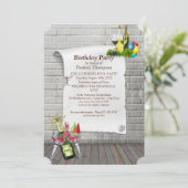 Invitation Annonces de fête d'anniversaire (Debout devant)