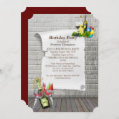 Invitation Annonces de fête d'anniversaire (Devant / Derrière)