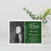 Invitation Annonces de fin d'études secondaires 2015 Vert (Debout devant)