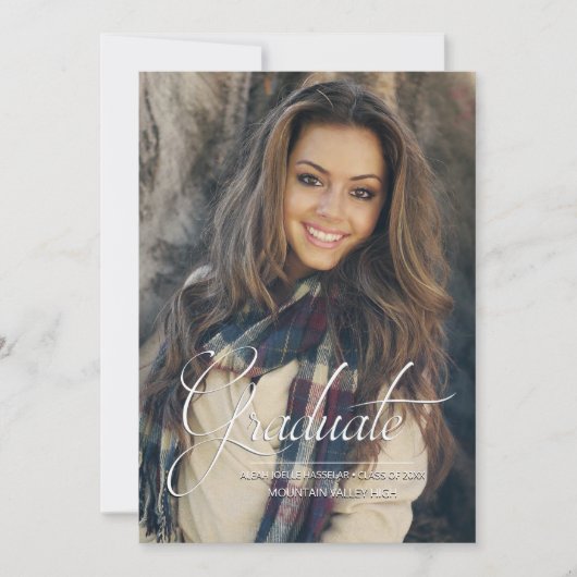 Invitation Annonces de Grad Photo Party (Devant)