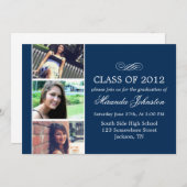 Invitation Annonces de graduation de la Bande Photo de la Mar (Devant / Derrière)