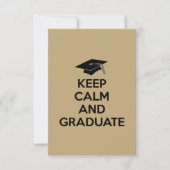Invitation Annonces de graduation "Gardez le calme et les dip (Devant)