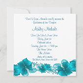 Invitation Annonces de Graduation Photo en bleu Turquoise (Dos)