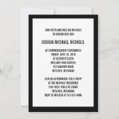 Invitation Annonces de graduation photo personnalisée pour ch (Dos)