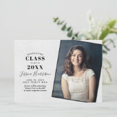 Invitation Annonces De Graduation Photo Simply Chic (Debout devant)
