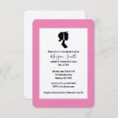 Invitation Annonces de gradués Silhouette (Devant / Derrière)