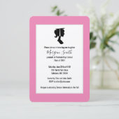 Invitation Annonces de gradués Silhouette (Debout devant)