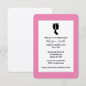 Invitation Annonces de gradués Silhouette (Devant / Derrière)