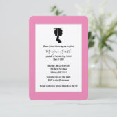 Invitation Annonces de gradués Silhouette (Debout devant)