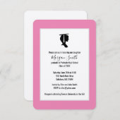 Invitation Annonces de gradués Silhouette (Devant / Derrière)