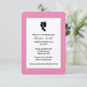 Invitation Annonces de gradués Silhouette (Debout devant)