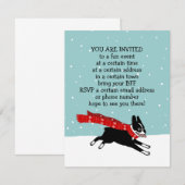 Invitation Annonces de la fête Terrier de Boston Winter Holid (Devant / Derrière)