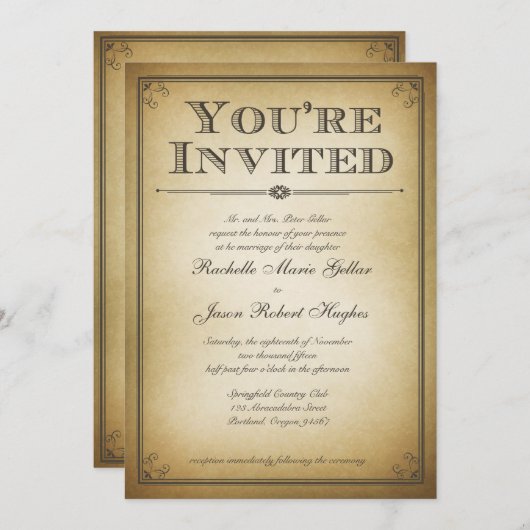 Invitation Annonces de mariage pour tous (Devant / Derrière)