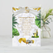 Invitation Annonces de mariage tropical romantique (Debout devant)