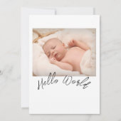 Invitation Annonces de naissance pour bébé à pied simple (Dos)