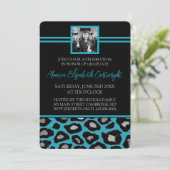 Invitation Annonces de poster de animal [Turquoise] (Debout devant)