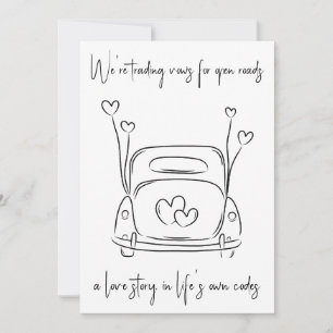 Invitation annonces d'élévation pour jeunes mariés modernes