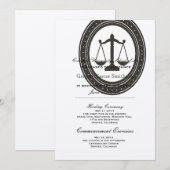 Invitation Annonces d'études de droit personnalisées (Devant / Derrière)