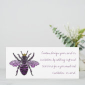 Invitation Annonces d'invitations de la reine des abeilles de (Debout devant)