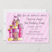 Invitation Annonces d'invitations de PRINCESSE anniversaire (Devant)