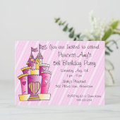 Invitation Annonces d'invitations de PRINCESSE anniversaire (Debout devant)