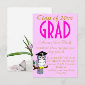 Invitation Annonces d'obtention du diplôme (Devant / Derrière)