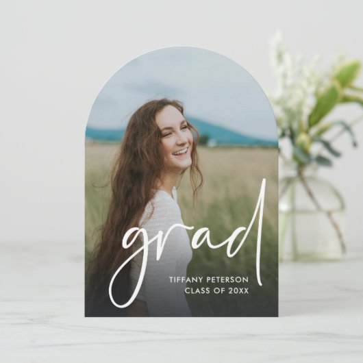 Invitation Annonces d'obtention d'un diplôme d'études seconda (Debout devant)