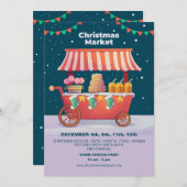 Invitation Annonces du marché de Noël (Devant / Derrière)