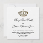 Invitation Annonces élégantes d'invitations de couronne (Dos)