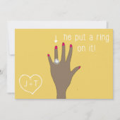 Invitation Annonces Fiançailles Modernes (Devant)