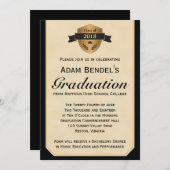 Invitation Annonces formelles de diplômes de parchemin de Fau (Devant / Derrière)