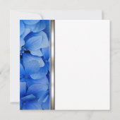 Invitation Annonces funéraires Blue Hydrangea (Dos)